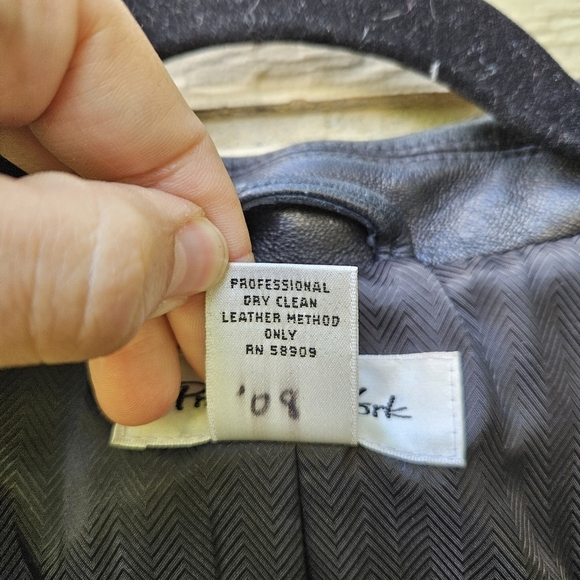 Preston & York black lamb leather single breasted jacket size large - Picture 6 of 11